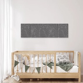 Obraz - Szare liście palmy (170x50 cm)