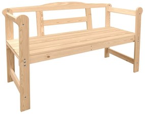 Drewniana ławka ogrodowa naturalna - Kasja