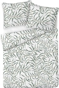 Matex Pościel satynowa Liście tropikalne, 140 x 200 cm, 70 x 90 cm