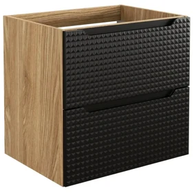 Szafka pod umywalkę LUXOR BLACK 82-60-2S 60cm dąb olejowany/czarna COMAD