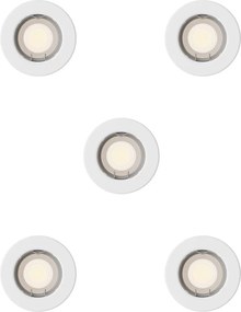 Philips - ZESTAW 5x Oprawa sufitowa wpuszczana PERIDOT 1xGU10/7W/230V biała