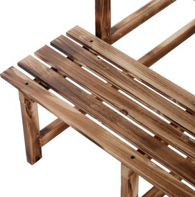 Outsunny regał na rośliny półka na kwiaty regał na kwiaty półka na rośliny stojak na kwiaty 3 stopnie drewno jodłowe kolor ciemnobrązowy 80 x 80 x 80 cm