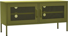 Stalowa oliwkowa szafka RTV P6-T01