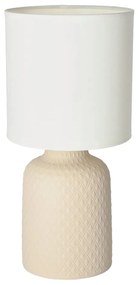 Beżowa lampa stołowa z tekstylnym kloszem (wys. 32 cm) Iner – Candellux Lighting