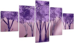 Obraz - Jeleń w magicznym lesie (125x70 cm)