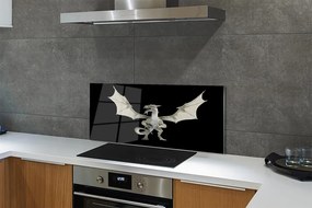 Panel Kuchenny Szklany Legendarny Biały Smok