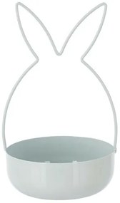 Altom Wielkanocna metalowa miska z uchwytami, 11 x10 x 19 cm, miętowa