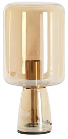 Pomarańczowa lampa stołowa ze szklanym kloszem (wysokość 32 cm) Lotta – Light &amp; Living