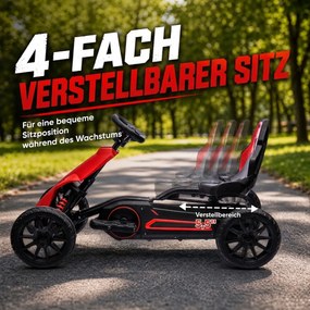 HOMCOM Elektryczny gokart dla dzieci 3-5 km/h z 2-stopniową regulacją prędkości, pasem bezpieczeństwa, kołami EVA, dla 3-8 lat | Aosom PL