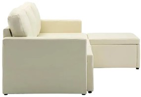 Rozkładana sofa modułowa jasnokremowa - Odi 4Q