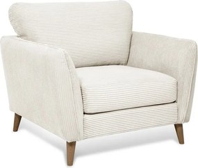 Biały sztruksowy fotel Paris – Scandic