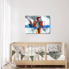 Obraz na szkle przedstawiający starożytną osobę (70x50 cm)