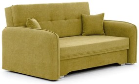 Sofa rozkładana z funkcją spania LAINE żółta ELTAP