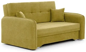 Sofa rozkładana z funkcją spania LAINE żółta ELTAP