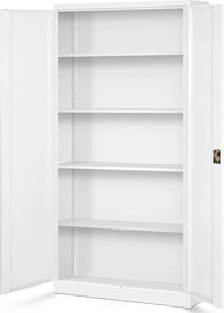 Szafa biurowa na akta wysoka Jan H 90x40x195 cm biała