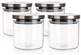 Banquet 4-częściowy zestaw szklanych pojemników  FREIA, 650 ml, 0,65 l