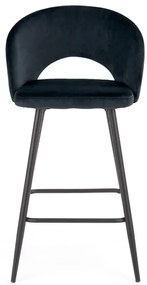Hoker barowy H96 VELVET czarny HALMAR