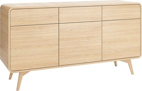 Komoda 3-drzwiowa z 3 szufladami - Naturalny - JALEMO