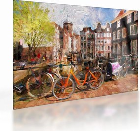 Obraz na szkle - Amsterdam, malarstwo (70x50 cm)