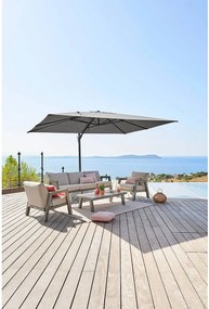 Zestaw aluminiowy HELIOS dla 7 osób (szaro-brązowy)