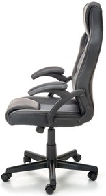 Fotel obrotowy gamingowy czarny + popiel M1-N65