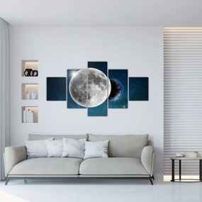 Obraz - Ziemia w zaćmieniu Księżyca (125x70 cm)