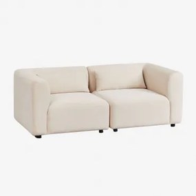 Modułowa Sofa 2-częściowa Fogler Sztruksu Beżowy Len - Sklum