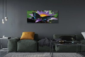 Obraz canvas na ścianę Kwiat z Motylem