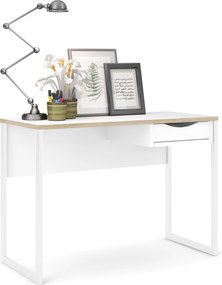 Białe biurko z szufladą Function Plus Small