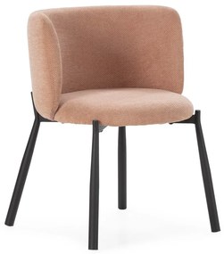 Brzoskwiniowe tapicerowane fotele jadalniane zestaw 2 szt. Ginny – MOME