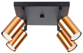 Plafon WINX 4 czarny/miedziany SOLLUX  LIGHTING