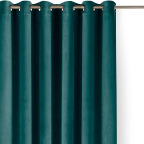 Morska aksamitna zasłona częściowo zaciemniająca (dimout) 200x175 cm Velto – Filumi