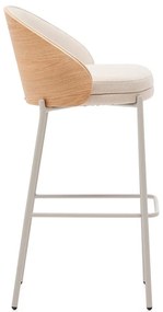 Beżowo-jasnonaturalny hoker (wysokość siedziska 77 cm) Eamy – Kave Home