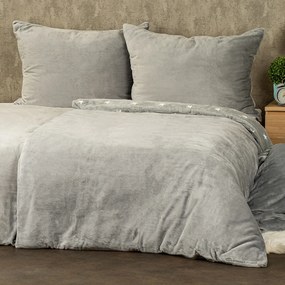 4Home Pościel mikroflanela Stars grey, 140 x 200 cm, 70 x 90 cm