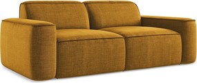 3-osobowa kanapa modułowa - z tkaniny strukturalnej - musztardowy - OMAO