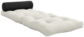 Białoszary materac futon 70x200 cm Wrap Natural/Dark Grey – Karup Design