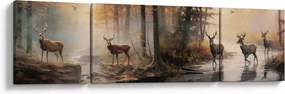 Obraz - Obraz dzikiej przyrody w stylu vintage (170x50 cm)