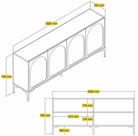 Szafka Lyon Brown and Black