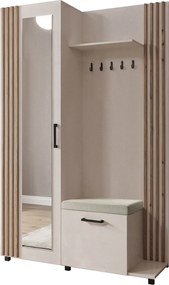 Masseno Garderoba ARMADIO 137/207/42 cm do Przedpokoju Nowoczesna Kaszmir