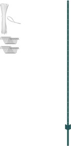 Płot Sztachetowy Metalowy SucceBuy 10-Pak 213.36 cm Zielonych Słupków Ogrodzeniowych w Kształcie Litery T