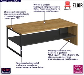 Prostokątna ława w stylu industrialnym - Vinos 6X