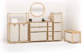 Regał bambusowy z koszem na pranie TIDY BOX, 72 x 33 x 109 cm