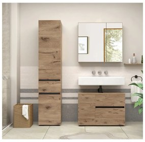 Wisząca szafka pod umywalkę w dekorze dębu 80x53 cm Wisla – Støraa