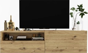 Ścienna szafka RTV z półką i szufladą Enjoy dąb artisan