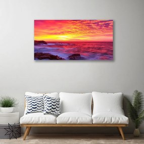Zdjęcie na płótnie Abstrakcyjny Zachód Słońca