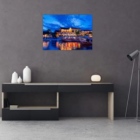 Obraz na szkle nocnego miasta Hoi An w Wietnamie (70x50 cm)