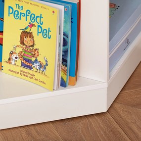 HOMCOM Regał do przechowywania dla dzieci z 3 szufladami z włókniny, MDF, zabezpieczenie przed przewróceniem, biały