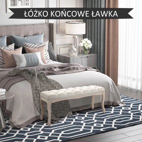 HOMCOM Ławka tapicerowana, 110 cm x 38 cm x 49 cm