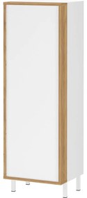 Biała wysoka/wąska szafka łazienkowa 39x120 cm Topeka – Germania