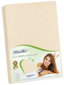 Prześcieradło Bellatex Jersey kremowe